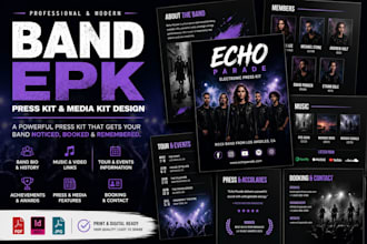 design band epk press kit music media kit for bands choirs orchestras performers