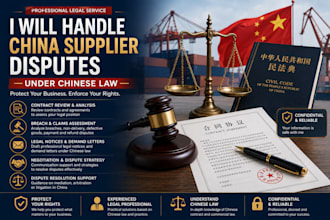handle china supplier disputes under chinese law, contract dispute