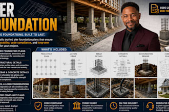 draw pier foundation plans post and pier structural permit drawings