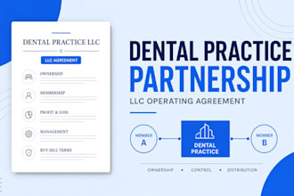 draft a dental practice partnership agreement or llc operating contract