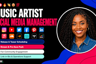 be music artist social media manager, marketing virtual assistant consultant