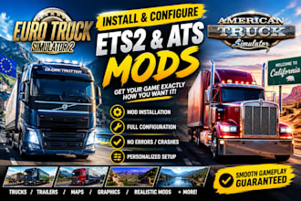 install and configure ets2 and ats mods