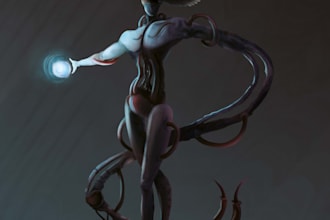 illustration creatures in a realistic stile