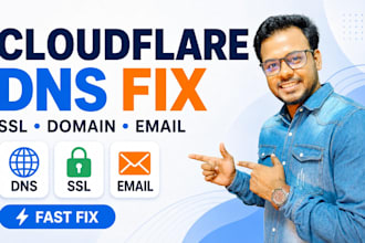 fix cloudflare dns SSL domain and email issues