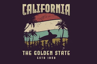 create  illustration graphic for vintage retro t shirt