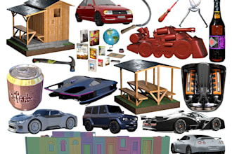 create optimized 3d props and vehicles