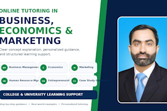tutor you in business management economics and marketing