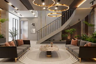 do interior design and realistic 3d rendering