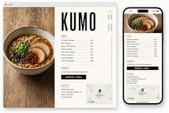 build high converting websites for restaurants, cafes, and food businesses