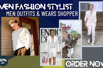 create mens fashion styling, outfits, personal shopping and fashion consulting