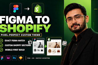 convert figma to shopify into a pixel perfect responsive store