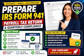 prepare irs form 941 payroll tax return and quarterly compliance