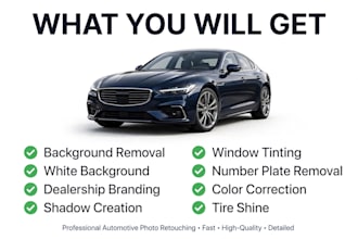 do professional car photo editing and automotive retouching