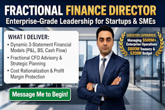 act as your fractional cfo and build dynamic financial models