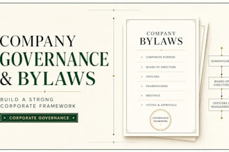 prepare professional company governance documents and bylaws