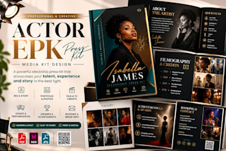 do actors comedian dancer press kit, media kit design for performers and artists