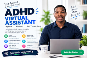 be your adhd virtual assistant, productivity partner and accountability support
