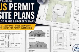 draw US permit site plans, plot plans and property maps
