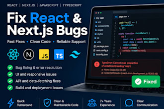 fix react next js, javascript and typescript bugs