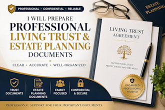 prepare your complete family trust pour over will, and estate plan packet