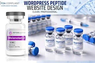 design biotech website sarms wordpress research peptide coa build fda complaint
