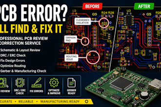 review and fix your pcb design, schematic and layout