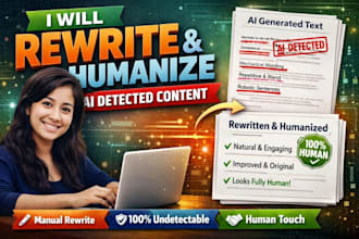 rewrite and humanize ai detected text or ai generated text or chatgpt content