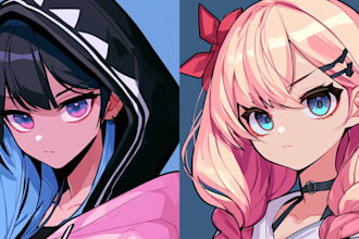 draw anime,fanart portrait illustration