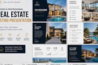 design a professional real estate listing presentation