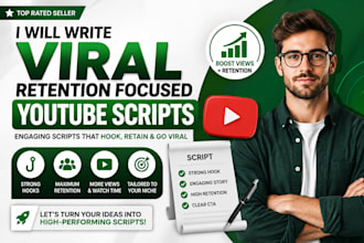 write viral retention focused youtube scripts