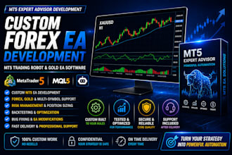 develop custom forex ea, mt5 trading robot and gold ea software