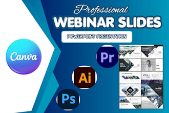 design webinar slides, online course slides and powerpoint presentations
