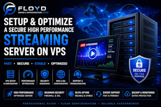 setup and optimize a secure high performance streaming server on vps
