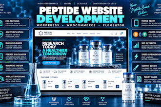 build a research peptide website with wordpress woocommerce