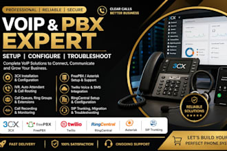 setup vicidial, asterisk, twilio, ringcentral, freepbx, 3cx, voip pbx system