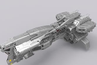 do spaceship model, space battle ship 3d model, spacecraft and game 3d stl