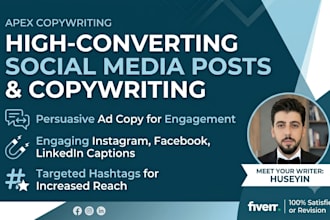 write high converting social media posts and copywriting