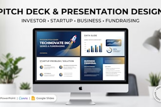 design or redesign pitch deck, powerpoint presentation, google slides canva ppt