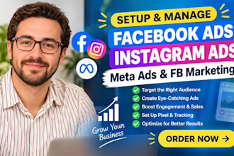setup an attractive facebook ads instagram ads or post, meta ads, fb marketing