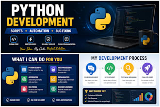 develop python scripts, fix bugs, and automate tasks