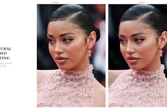 professionally retouch portrait and modeling photos