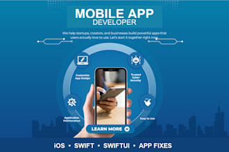 develop or fix ios apps using swift swiftui and uikit