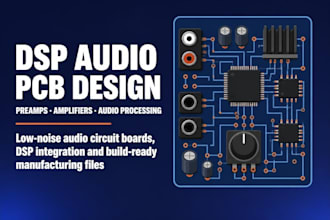 design digital audio pcb with dsp and analog preamp amplifier