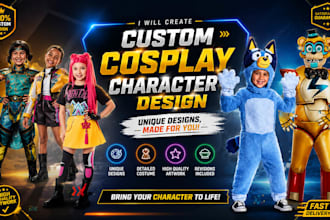 create a realistic custom cosplay character design for you