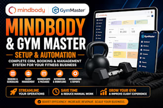 setup mindbody, gymmaster, fitness booking system, or wellness CRM
