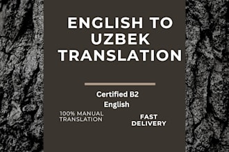 do professional english to uzbek translation or uzbek to english