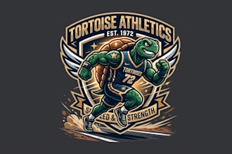 create wonderful style tortoise mascot logo design for company