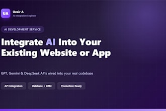 integrate ai into your existing website or software
