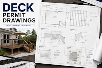 create deck permit drawings, framing plans and permit blueprints
