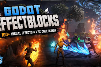 create stunning godot vfx, game vfx, shaders, visual effect and lightening